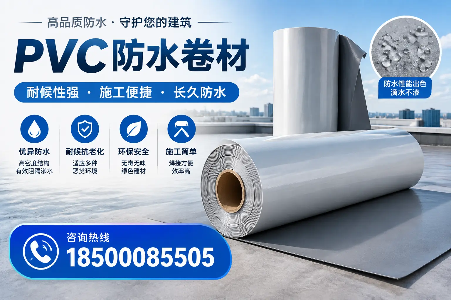 pvc防水卷材在河源的行业应用前景分析